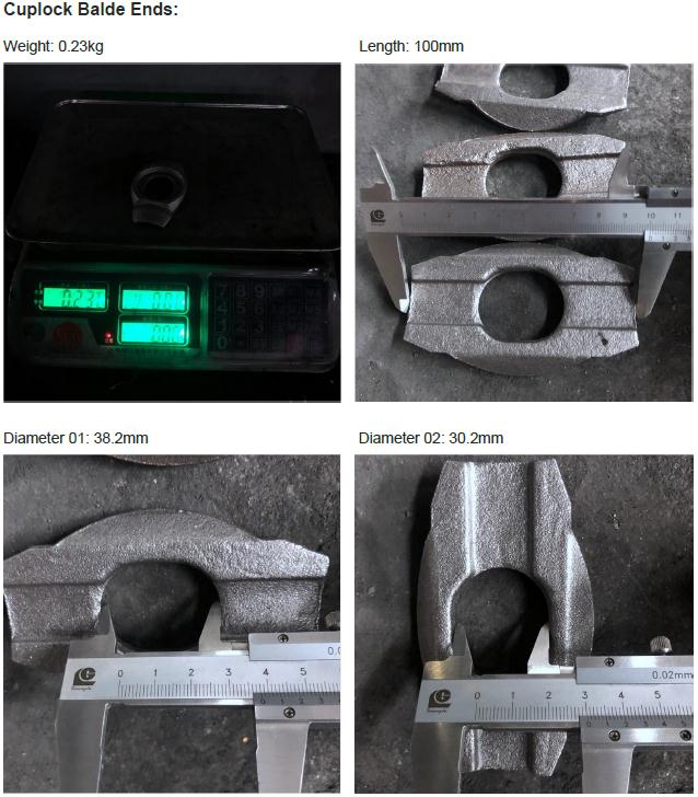 Akhir sistem perancah cuplock 