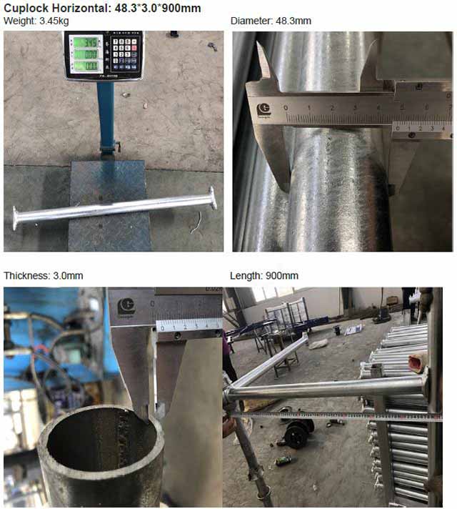 Ledger sistem perancah cuplock dicat