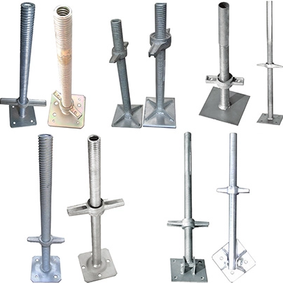 scaffolding jack dasar yang dapat disesuaikan berlubang