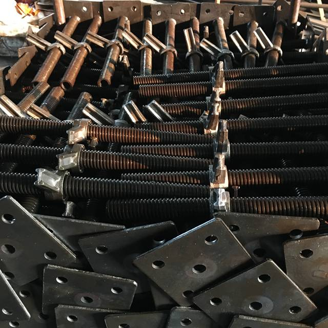 Scaffolding hitam jack dasar sekrup padat disesuaikan 