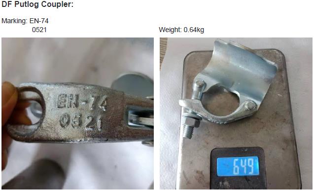 Drop scaffolding forged putlog coupler 01