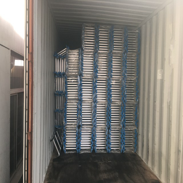 Bangunan Bahan Perancah Aluminium Lurus Tangga