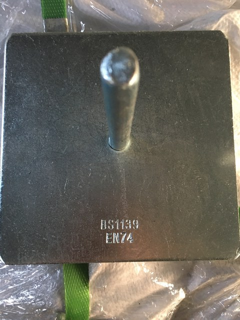 BS1139 EN74 Plat Basis Bulat Bulat Perancah Berlapis Seng