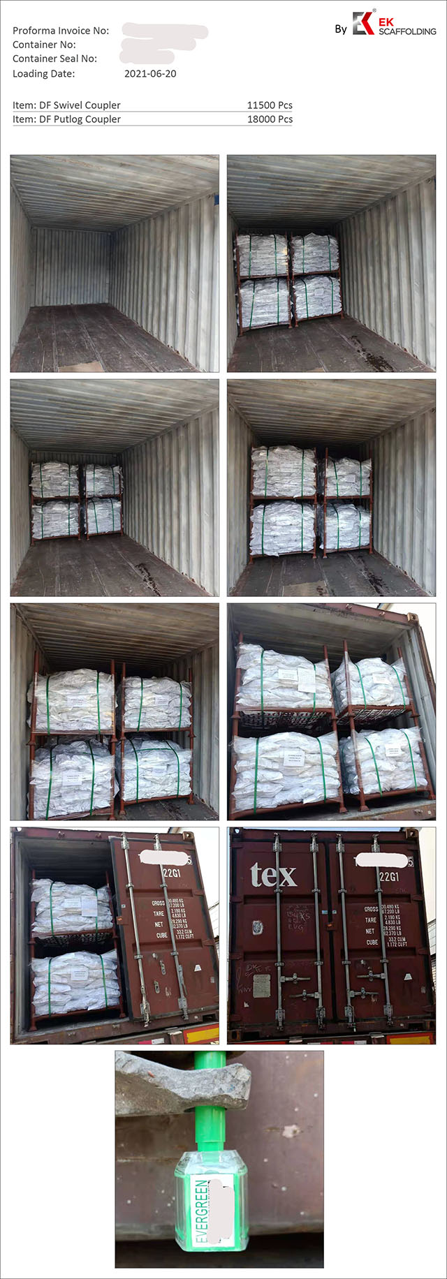 Pemuatan scaffolding coupler