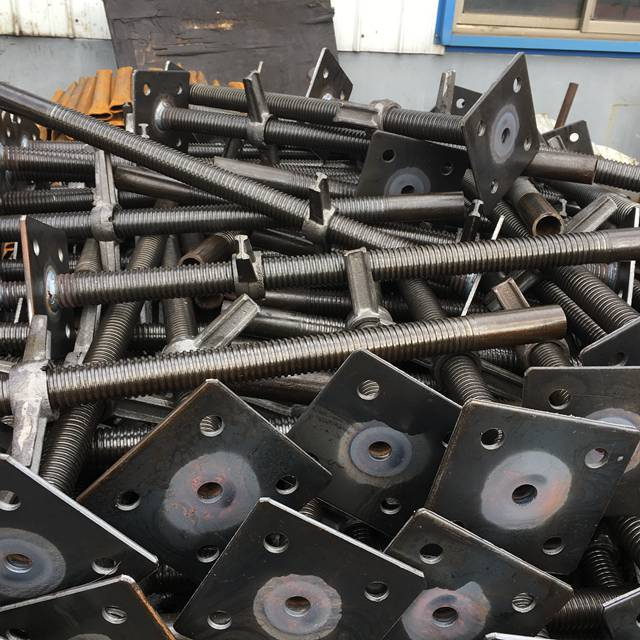 Jack dasar sekrup scaffolding hitam 