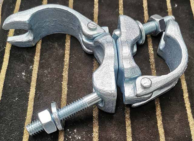 Drop scaffolding scaffolding electro-galvanized rwivel coupler
